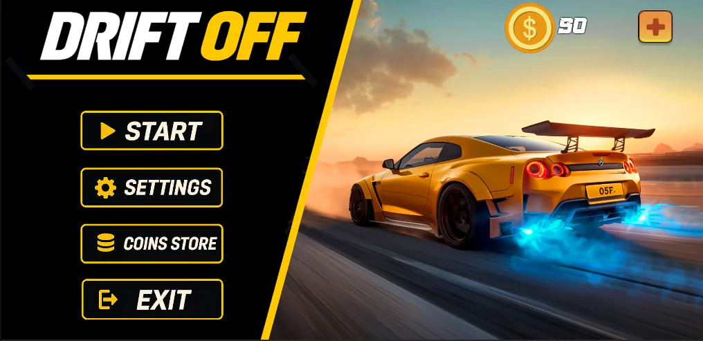 Drift Off – Car Racing Game Unity Project (With Ads & IAP)