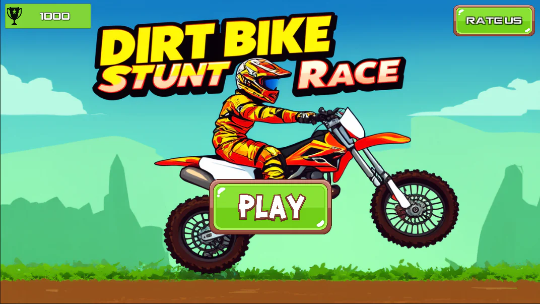 Dirt Bike Stunt Race – 3D Bike Game Unity Project with Ads