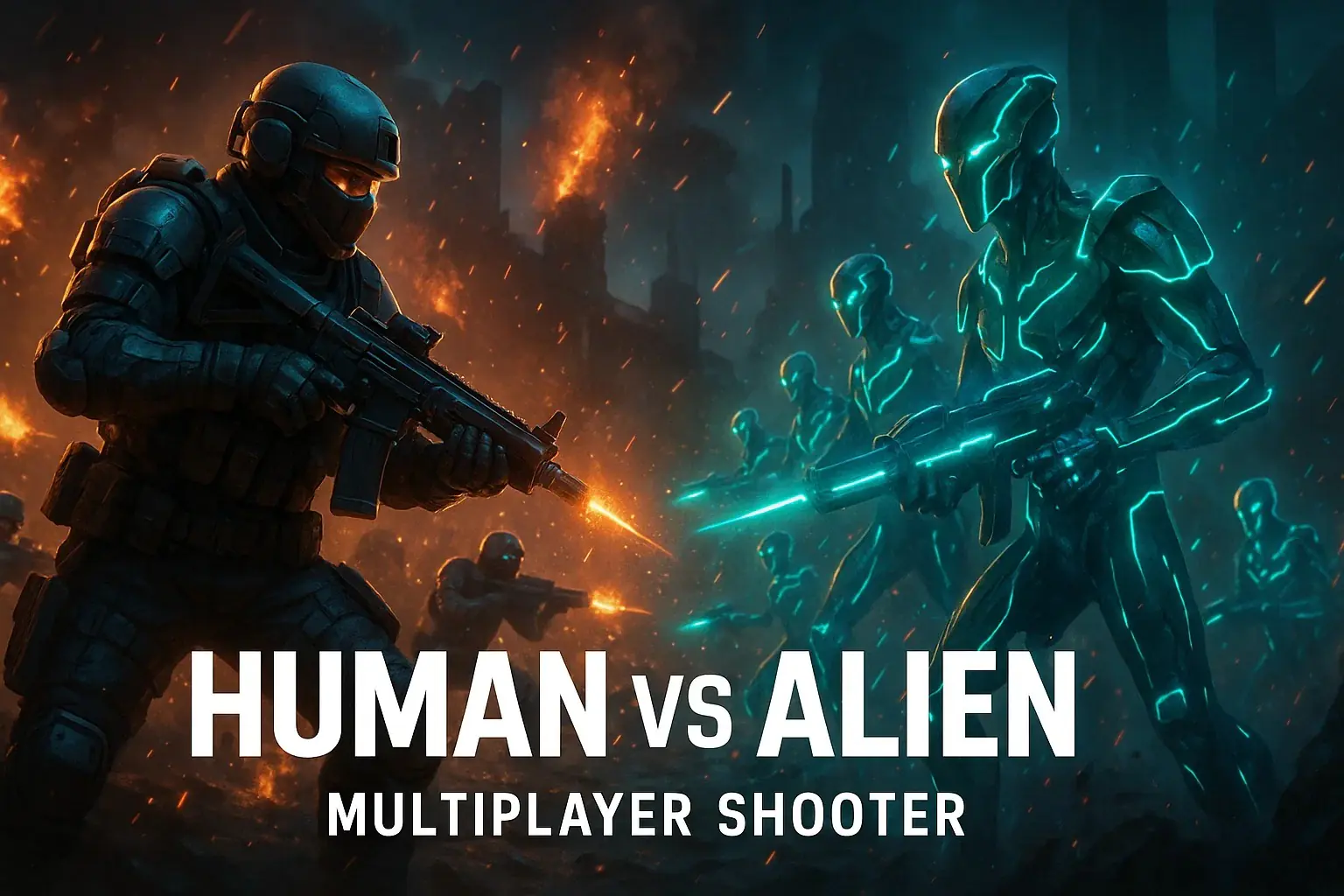 Human vs Alien – Complete Multiplayer Shooter Game (Unity Project)